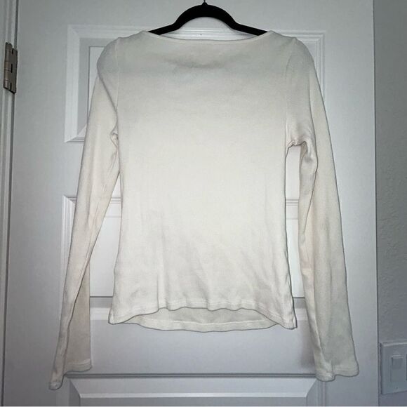 Citizens of Humanity Long Sleeve Ribbed Cut Out Knit Top - Picture 8 of 8